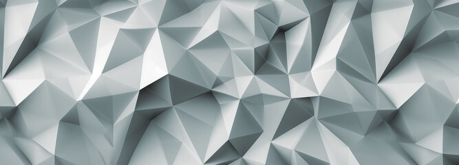 Geometric white background, monochromatic abstract white textured triangular background. Generative Ai Illustration.