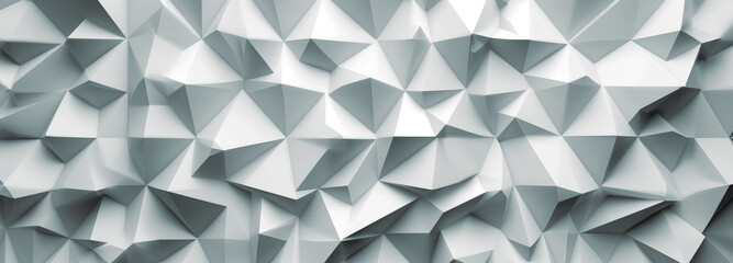 Geometric white background, monochromatic abstract white textured triangular background. Generative Ai Illustration.