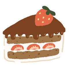 chocolate cake with strawberries