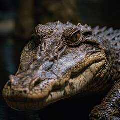 Obraz premium The Wild and Dangerous Alligator: A Natural Predator's Portrait: Generative AI