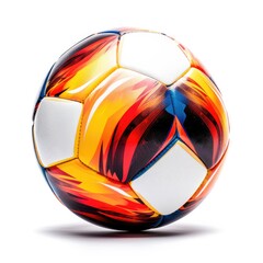 Soccer ball Association football isolated on white background. Generative AI