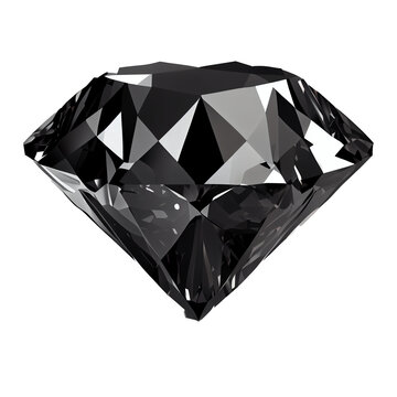 Black diamond clip art no shadow white background Ai generated image