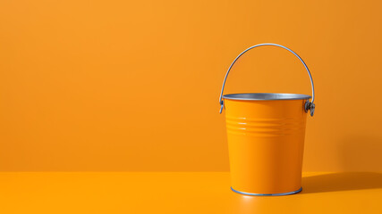 An image of bucket illustration for background presentation template. Ai generative  - obrazy, fototapety, plakaty