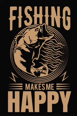 Fishing T-shirt Design.