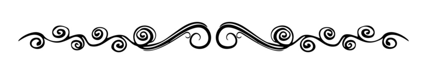 Antique decorative elements, and scroll elements, set page dividers. Vector illustration
