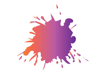 Paint color splash vector illustration on white background 