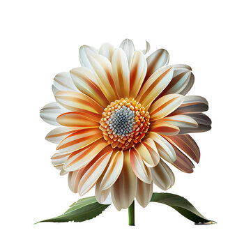 Colorful flower clip art white background  Ai generated image