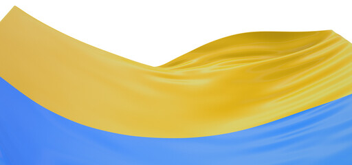 Ukraine's Flag Elevated: Striking 3D Illustration for Design Projects