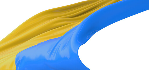 Innovative Design: Modern 3D Ukraine Flag Illustration