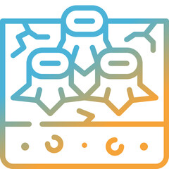 deforestation gradient line icon