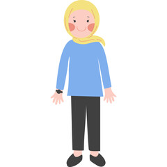 Cute Muslim Women Standing