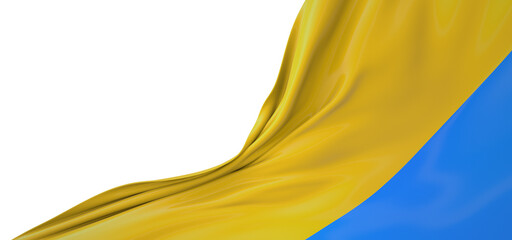 Dynamic Perspective: Engaging 3D Ukraine Flag Illustration for Artists