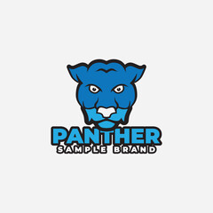 a blue panther logo design