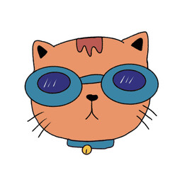 cat with glasses