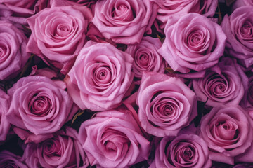 pink roses flower pattern background. generative ai