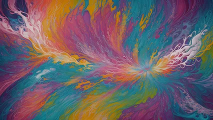 Photo sur Plexiglas Mélange de couleurs Abstract Colorful paint splash. Generative AI.