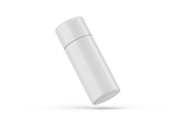 Glossy Finish Plastic Powder Container Bottle Jar or Spray Bottle Mockup Blank Image Isolated on White