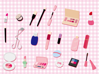 かわいいコスメのアイコンセットの壁紙