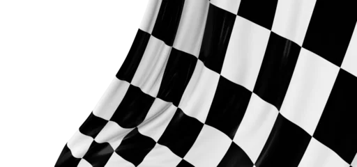 Fototapete Rund background of checkered flag pattern © vegefox.com
