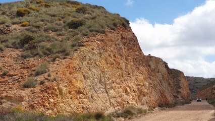 Fototapeta na wymiar Vistas de las antiguas minas de Rodalquilar, en el P Natural de Cabo de Gata, Almería