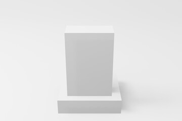 Blank box for packaging, rectangle box mockup, syrup box mockup, software box mockup, packaging box mockup design. 3d rendering