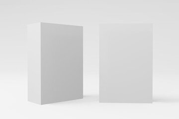 Blank box for packaging, rectangle box mockup, syrup box mockup, software box mockup, packaging box mockup design. 3d rendering