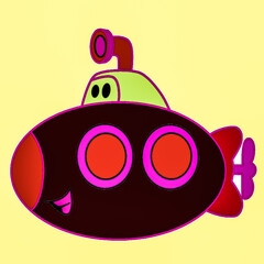 cartoon submarine