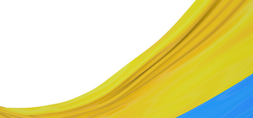 Stand Out with 3D: Striking Ukraine Flag Illustration for Graphics