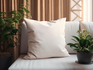 Pillow Mockup. Generative AI