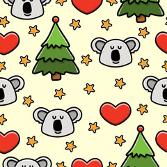 Koala pattern design vector illustration