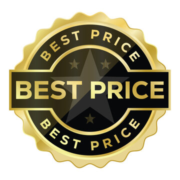 Best Price Badge or Best Offer Badge With Glossy Gradient Vector Illustration, Best Deal Seal, Best Deal Label, Emblem, Logo, Button, Sticker, Card Design Element