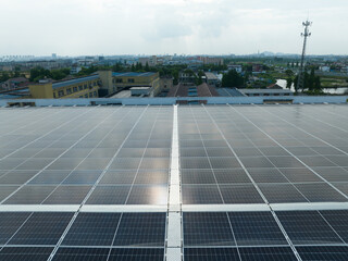 solar power station on top of roof