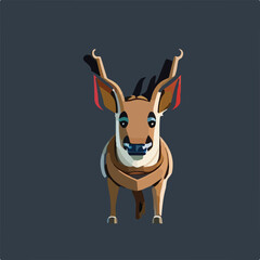 Cute Mule Vector Logo Icon Sports Mascot flat vector illustration