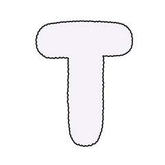 Cloud letter font wavy alphabet curve