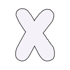 Cloud letter font wavy alphabet curve