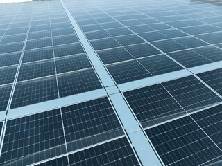 solar power station on top of roof
