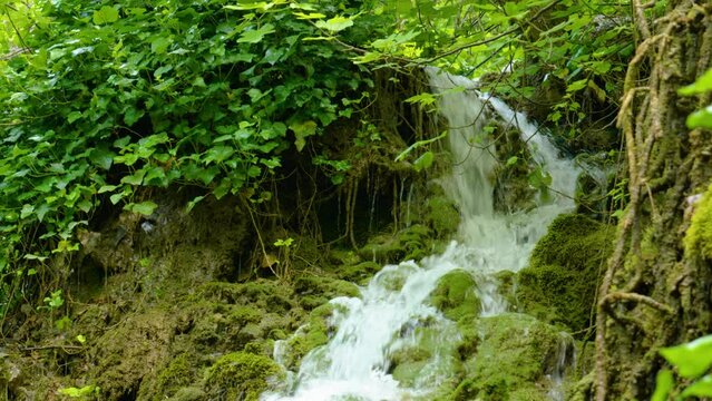 Waterfall in Krka National Park in Croatia.