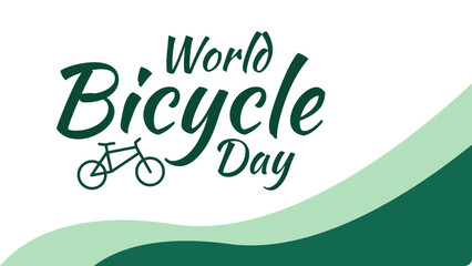 Vector illustration of world bicycle day in flat style