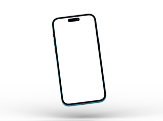 Mockup - 3d render illustration hand holding the white smartphone