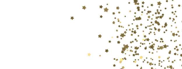 Cascading Christmas Constellations: Brilliant 3D Illustration Showcasing Falling Festive Star...