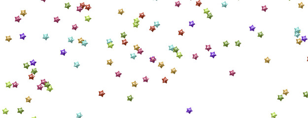 colorful XMAS Stars - Glossy 3D Christmas star icon. Design element for holidays. -