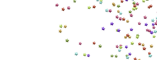 colorful Stars - Festive christmas card. Isolated illustration white background. -