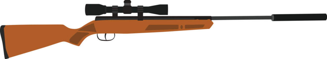Air gun flat style vector illustration Winchester air rifle vector image