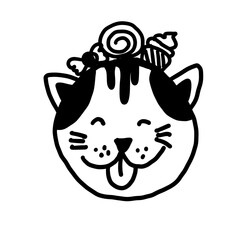 cat and candy bekery dessert