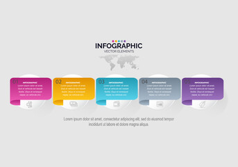 Business data visualization timeline infographic icons designed for abstract background template