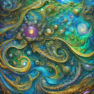 realistic render generative ai colorful background
