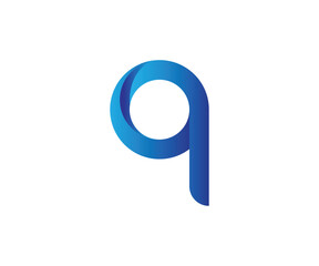 3d q letter logo design vector template