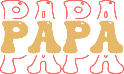 Papa simple typography t-shirt design