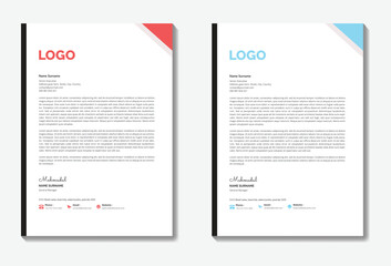 Creative abstract letterhead degsin. Professional business letterhead, newsletter magazine poster brochure design.