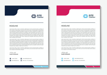 Obraz premium Modern Creative & Clean letterhead Degsin. Medical Doctor healthcare letterhead Design, business letterhend Degsin. Corporate modern letterhead design template